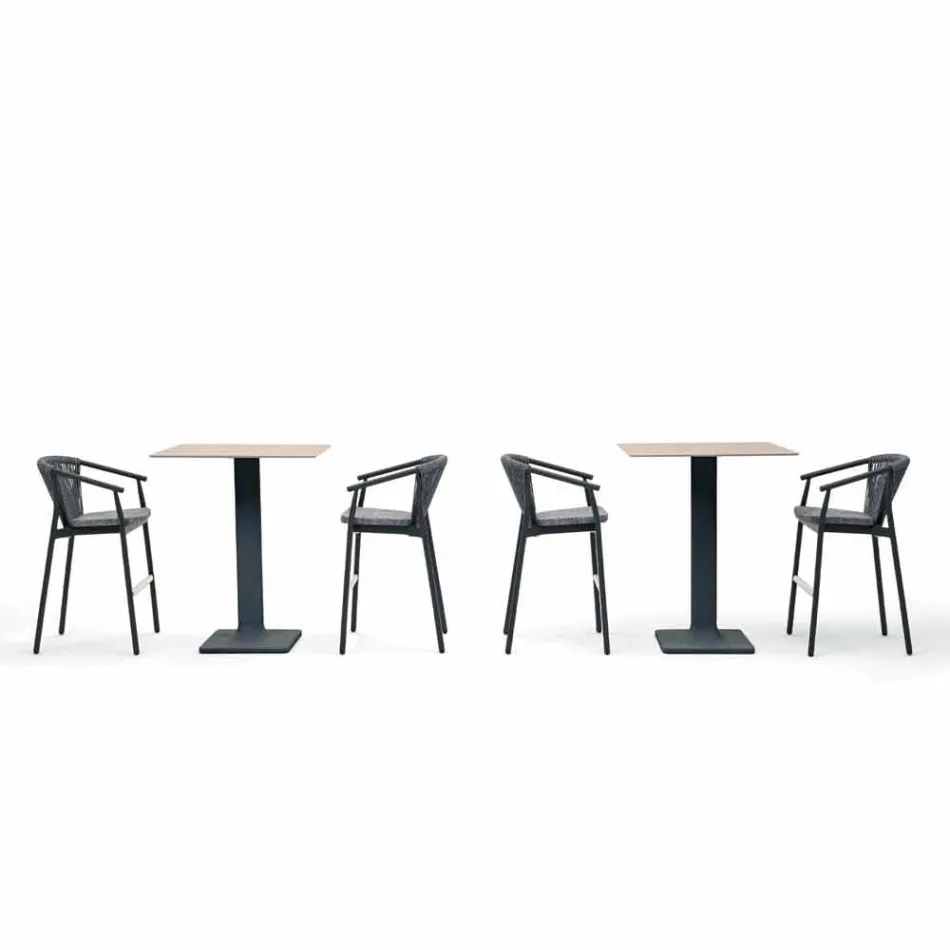 Stohovatelná zahradní stolička z hliníku a technické tkaniny - inteligentní od společnosti Varaschin Viadurini