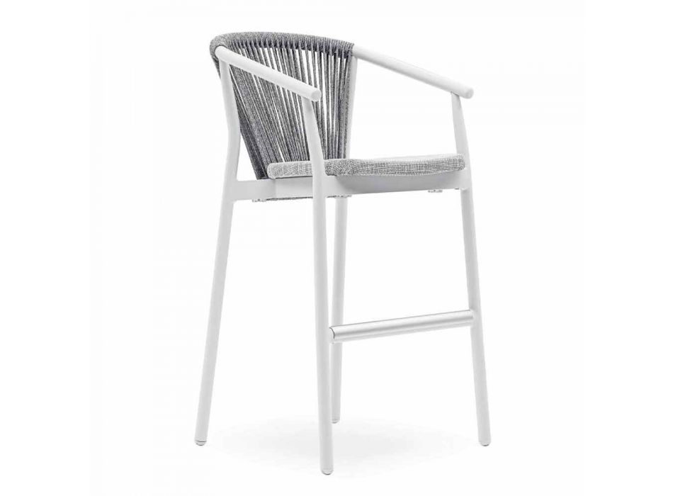 Stohovatelná zahradní stolička z hliníku a technické tkaniny - inteligentní od společnosti Varaschin Viadurini