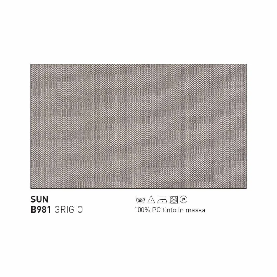 Varaschin System zahradní stolička z čalouněné tkaniny a hliníku Viadurini