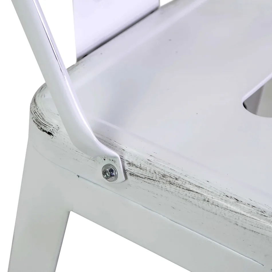 Vnitřní a venkovní železná stolička výška 94 cm - papírnictví Viadurini