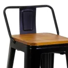 Stolička do interiéru a exteriéru ze železa a dřeva - papírnictví Viadurini