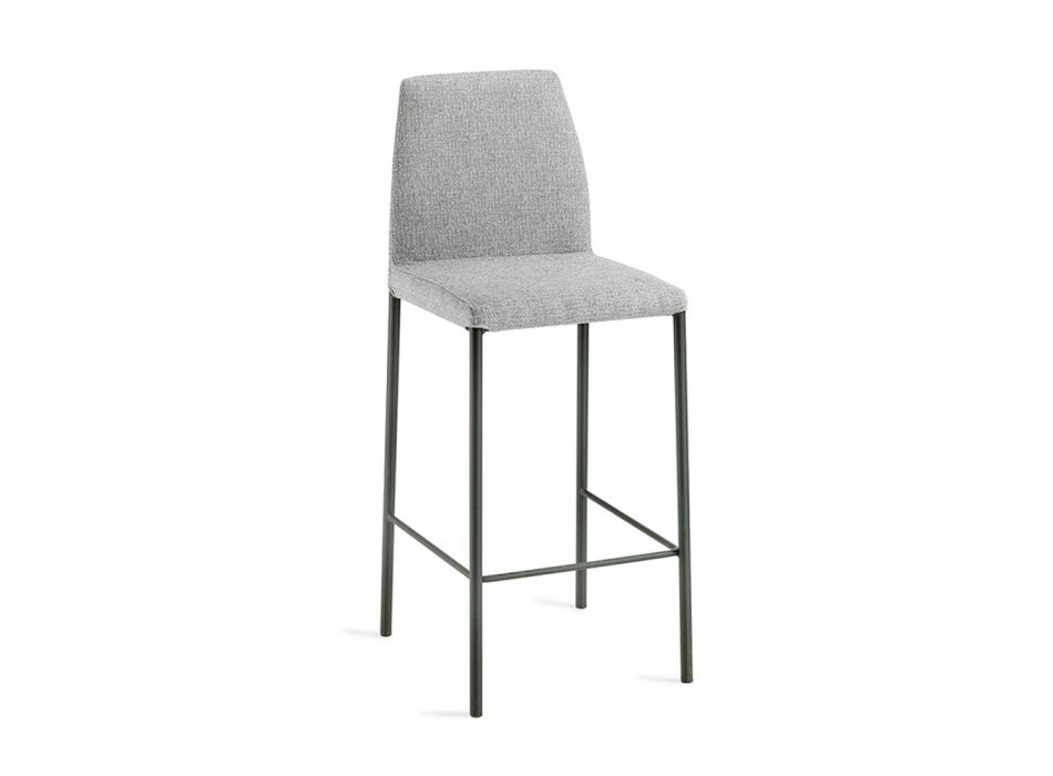 Interiérová stolička z perleťové látky a černých nohou Made in Italy – květiny Viadurini