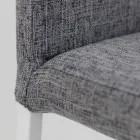 Taburet do obývacího pokoje s nízkým opěradlem Made in Italy - Orietta Viadurini