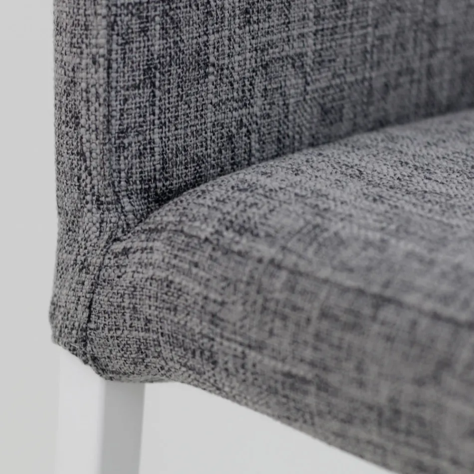 Taburet do obývacího pokoje s nízkým opěradlem Made in Italy - Orietta Viadurini