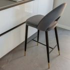 Židle do obývacího pokoje s kovovou konstrukcí a galvanickými mosaznými hroty - Sergei Viadurini