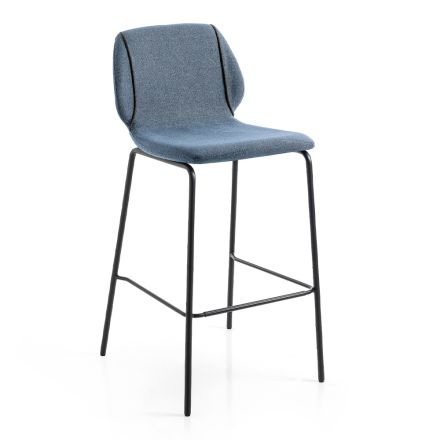 Elegantní moderní designová stolička do obývacího pokoje z látky s okrajem - Scarat Viadurini