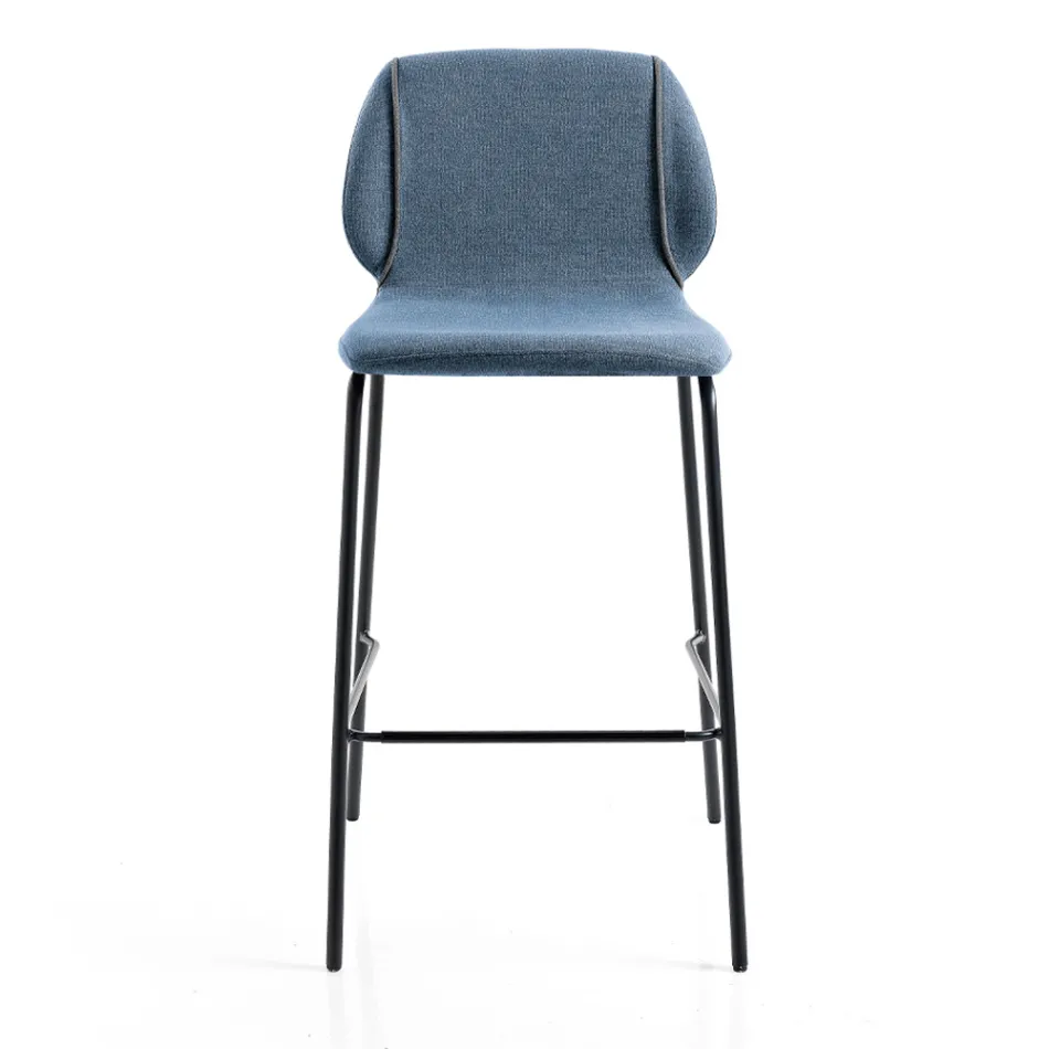 Elegantní moderní designová stolička do obývacího pokoje z látky s okrajem - Scarat Viadurini