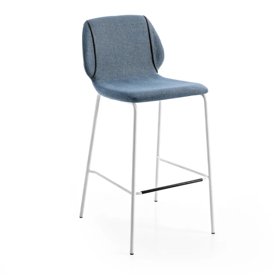 Elegantní moderní designová stolička do obývacího pokoje z látky s okrajem - Scarat Viadurini