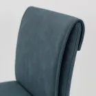 Židle do obývacího pokoje z umělé kůže a konstrukce z Nikel Made in Italy - Cleto Viadurini