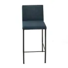 Židle do obývacího pokoje z umělé kůže a konstrukce z Nikel Made in Italy - Cleto Viadurini