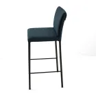 Židle do obývacího pokoje z umělé kůže a konstrukce z Nikel Made in Italy - Cleto Viadurini