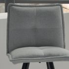 Židle do obývacího pokoje z čalouněné látky a kovu 2 kusy - Ortensy Viadurini