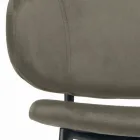 Taburet do obývacího pokoje vyrobený z oceli a sametu Made in Italy - Rimini Viadurini