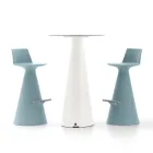 Židle do obývacího pokoje vyrobená z polyetylenu s podnožkou - elipsa Viadurini