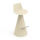 Židle do obývacího pokoje vyrobená z polyetylenu s opěrkou nohou - elipsa Viadurini