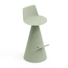 Židle do obývacího pokoje vyrobená z polyetylenu s opěrkou nohou - elipsa Viadurini