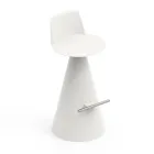 Židle do obývacího pokoje vyrobená z polyetylenu s podnožkou - elipsa Viadurini