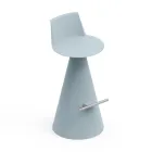 Židle do obývacího pokoje vyrobená z polyetylenu s opěrkou nohou - elipsa Viadurini