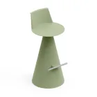 Židle do obývacího pokoje vyrobená z polyetylenu s opěrkou nohou - elipsa Viadurini