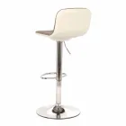 Designová stolička s plynovým zvedákem v látce a chromovaném kovu, 2 kusy - chrom Viadurini