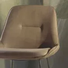 Moderní designová stolička s malovanými kovovými saněmi - Ines Viadurini