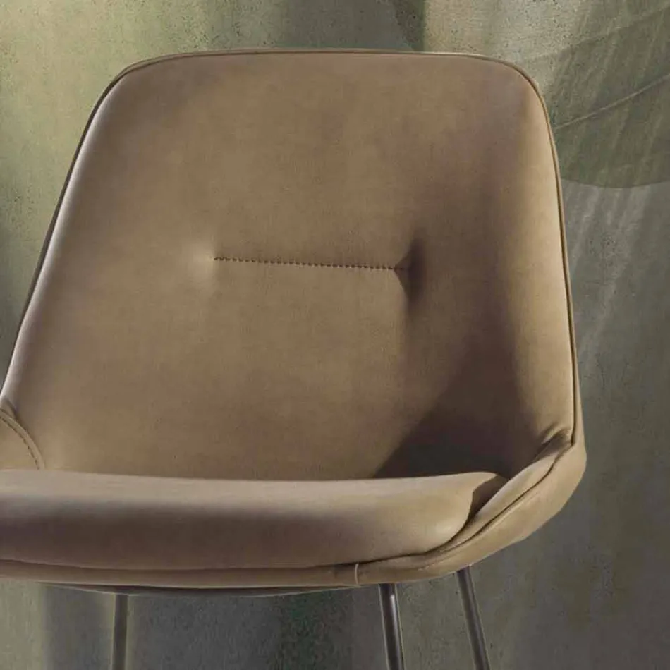 Moderní designová stolička s malovanými kovovými saněmi - Ines Viadurini