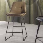 Moderní designová stolička s malovanými kovovými saněmi - Ines Viadurini