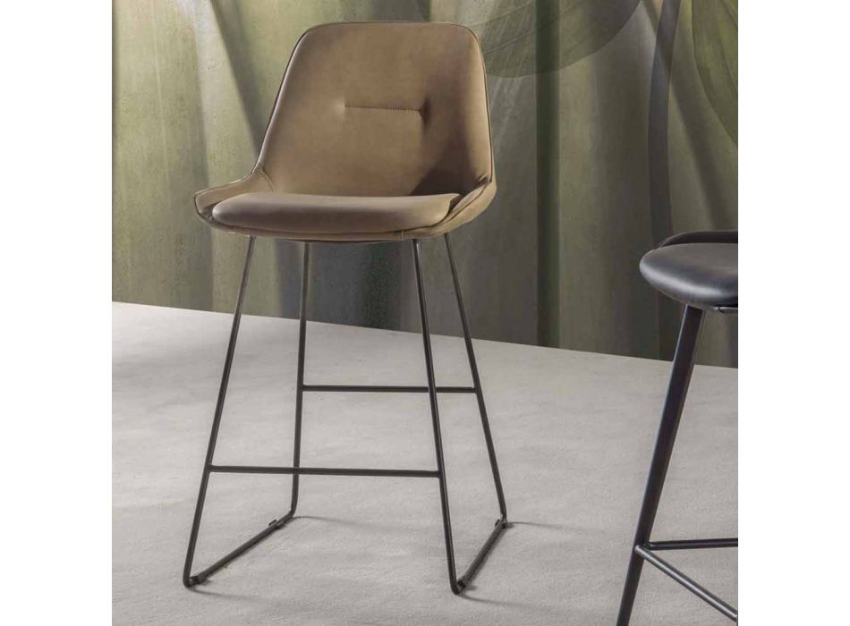 Moderní designová stolička s malovanými kovovými saněmi - Ines Viadurini