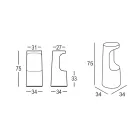 Vysoce designová stolička z matného polyetylenu pro venkovní použití Made in Italy - Forlina Viadurini