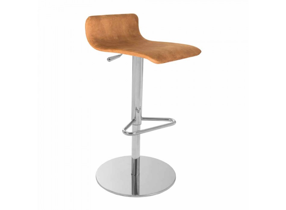 Designová stolička s nastavitelným sedákem a chromovou základnou Inigo Viadurini