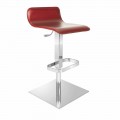 Designová stolička s nastavitelným sedákem a chromovou základnou Inigo