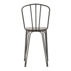 Moderní designová stolička v industriálním stylu ze železa a dřeva, 2 kusy - Erika Viadurini