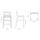 Luxusní taburet z masivního buku s látkovým sedákem Made in Italy - Nora Viadurini