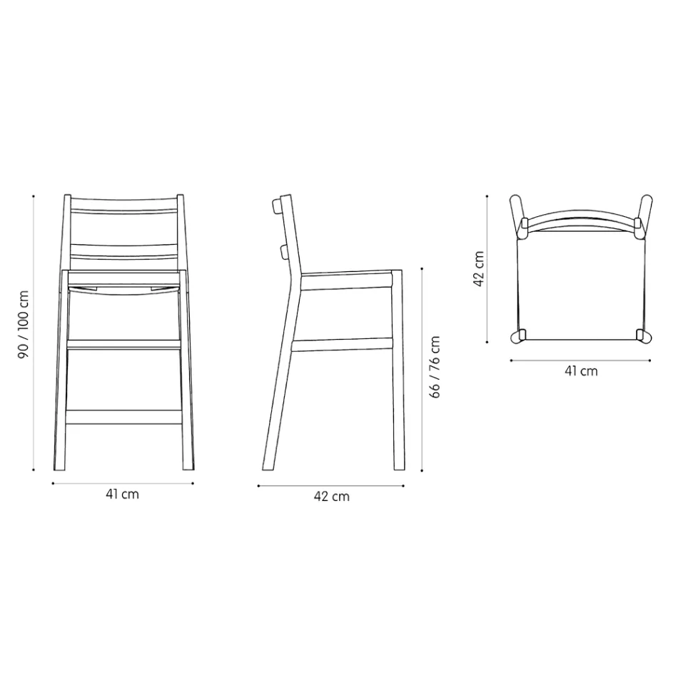 Luxusní taburet z masivního buku s látkovým sedákem Made in Italy - Nora Viadurini