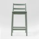 Luxusní taburet z masivního buku s látkovým sedákem Made in Italy - Nora Viadurini