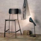 Moderní designová dřevěná a kovová stolička, Elmas Viadurini