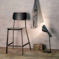 Moderní designová stolička Elmas H 97 cm, vyrobená ze dřeva a kovu