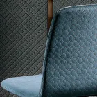 Elegantní taburet moderního designu v barevném sametu a kovu - Bizet Viadurini