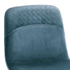 Elegantní taburet moderního designu v barevném sametu a kovu - Bizet Viadurini