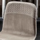 Elegantní taburet moderního designu v barevném sametu a kovu - Bizet Viadurini