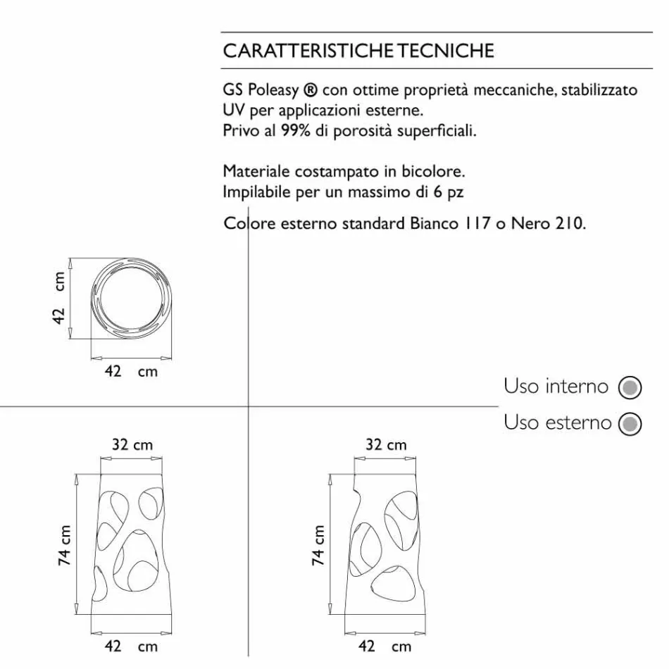 Venkovní nebo vnitřní stohovatelná stolička bílá nebo černá 2 kusy - Liberty od Myyour Viadurini
