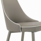 Pevná stolička s ocelovými nohami a čalouněným sedákem Made in Italy - Janov Viadurini