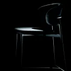 Pevná stolička se sametovým sedákem a opěradlem Made in Italy - Cagliari Viadurini