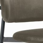 Pevná stolička se sametovým sedákem a opěradlem Made in Italy - Cagliari Viadurini
