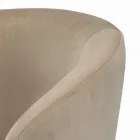 Pevná stolička se sametovým sedákem a ocelovou základnou Made in Italy - Alassio Viadurini