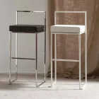 Faux kožená pevná stolička, moderní design H 65 cm - Alina Viadurini