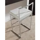 Faux kožená pevná stolička, moderní design H 65 cm - Alina Viadurini