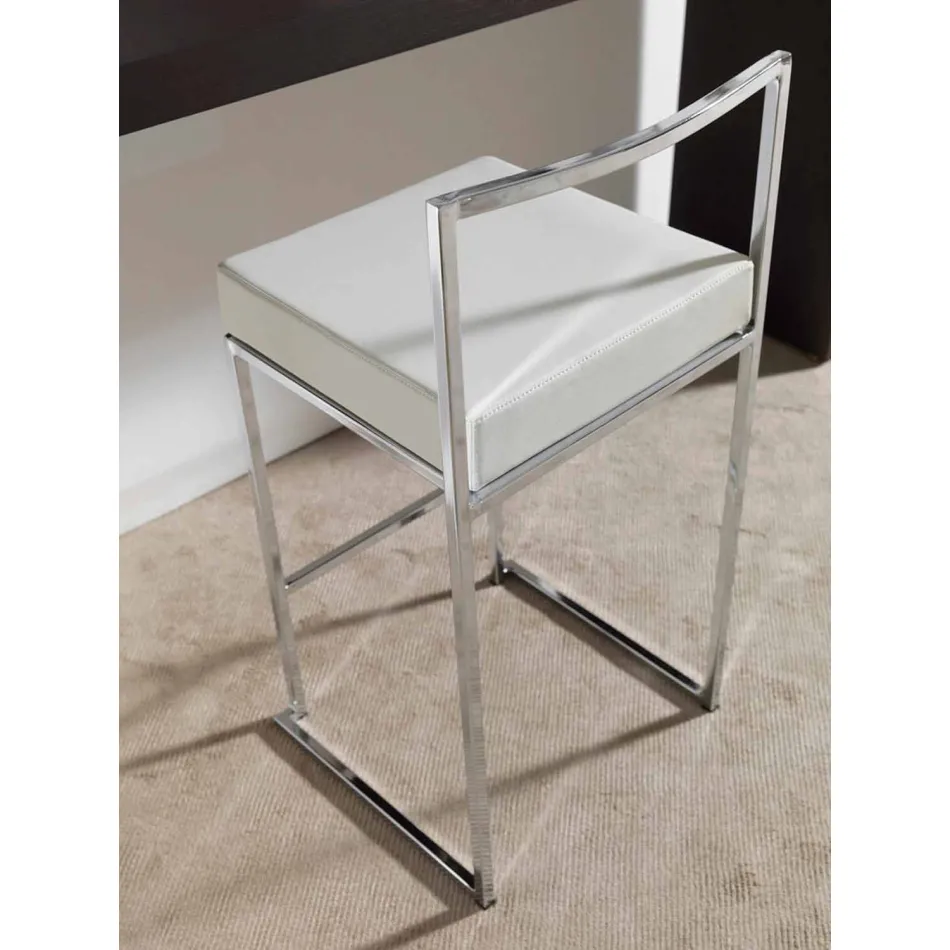 Faux kožená pevná stolička, moderní design H 65 cm - Alina Viadurini