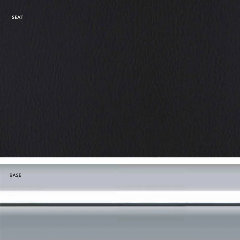 Faux kožená pevná stolička, moderní design H 65 cm - Alina Viadurini