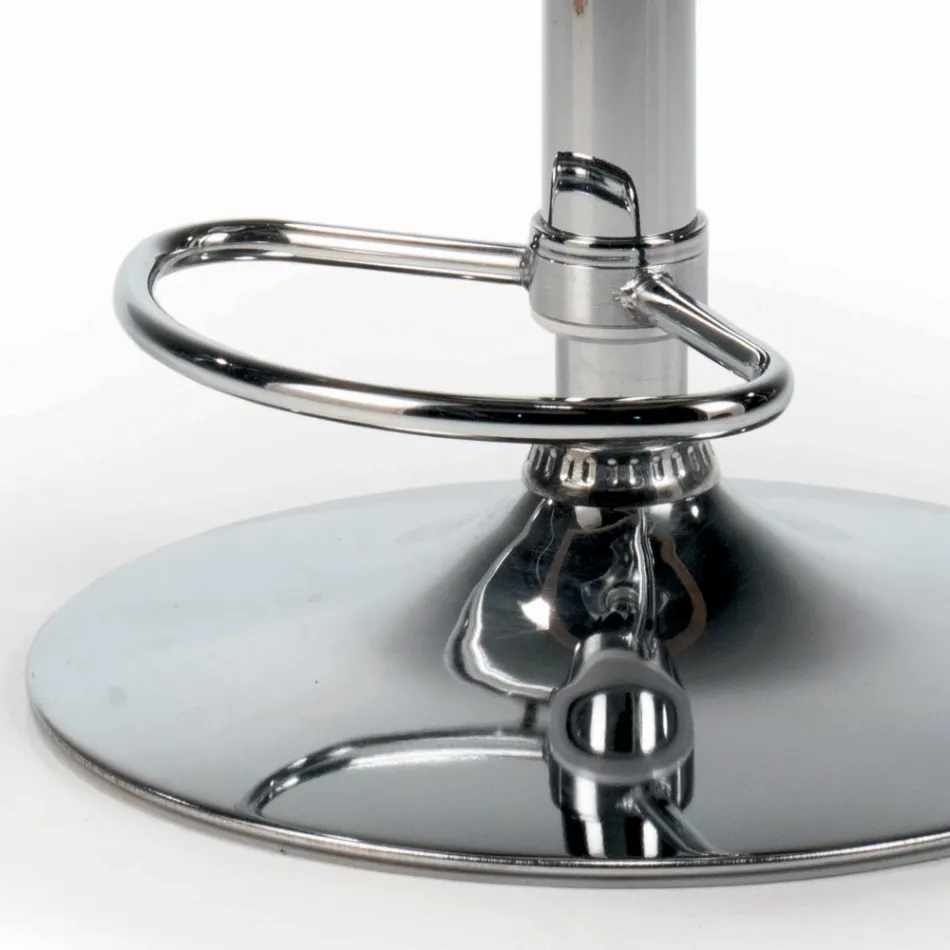 Otočná stolička se sametovým sedákem a ocelovou základnou Made in Italy - Adria Viadurini